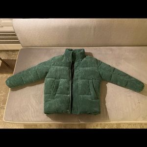 Zara Green Corduroy Padded Jacket